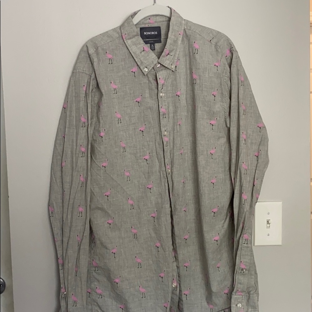 Bonobos Flamingo Button Down Shirt